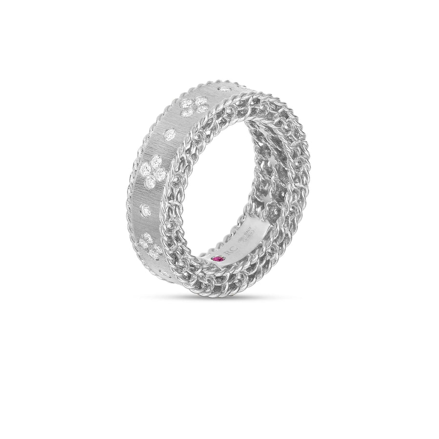 Ring with diamonds in white gold - Howards Jewelers