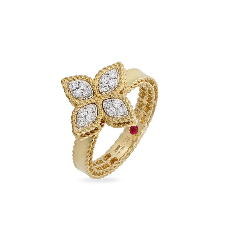 Ring with diamonds in yellow gold - Howards Jewelers