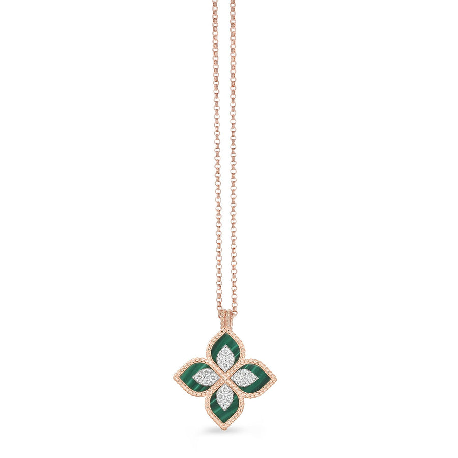 Necklace with diamonds and malachite - Howards Jewelers