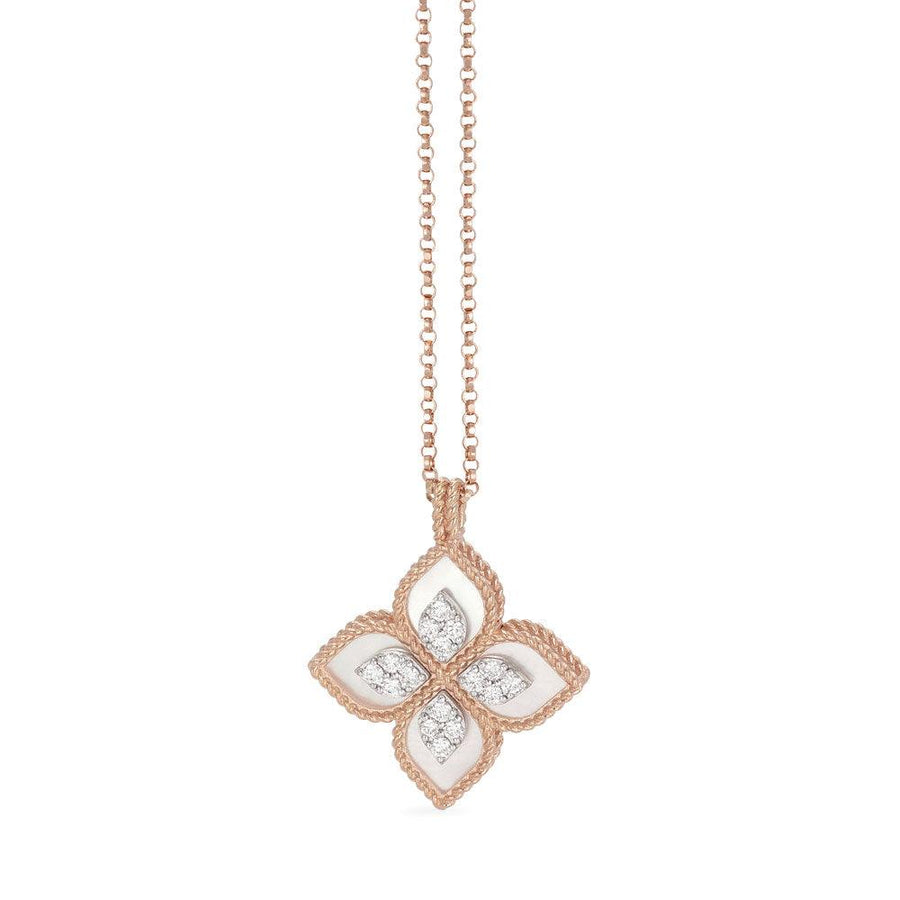 Necklace with diamonds and mother of pearl - Howards Jewelers