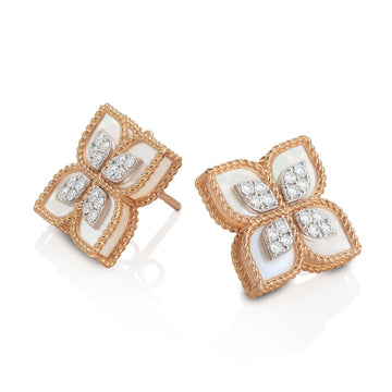 Earrings with diamonds and mother of pearls - Howards Jewelers