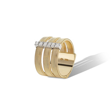 Three-band diamond pavé ring - Howards Jewelers