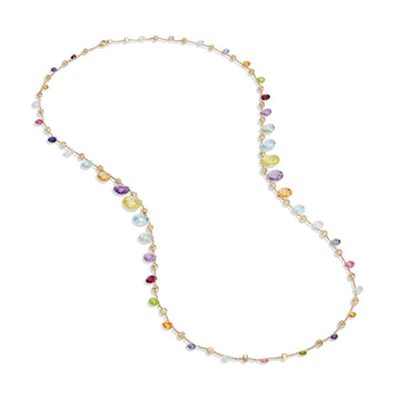 Long necklace with multicoloured gemstones - Howards Jewelers
