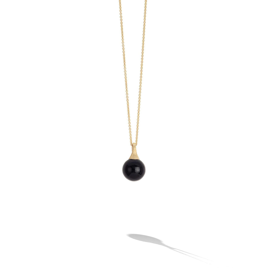 18kt yellow gold pendant with onyx - Howards Jewelers