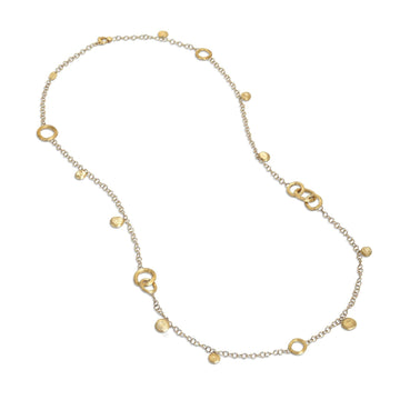 18kt yellow gold charm necklace. Long version - Howards Jewelers