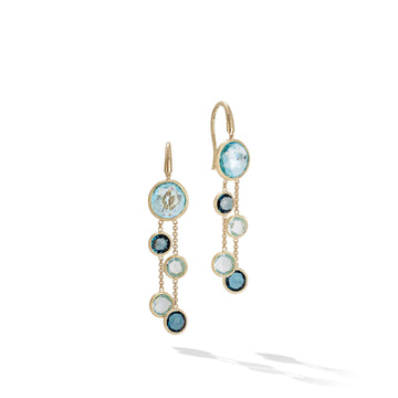 Sky-blue and London blue topaz earrings - Howards Jewelers