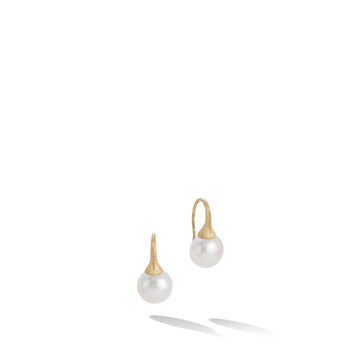 Gold and pearl drop earrings - Howards Jewelers