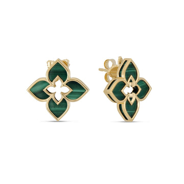 Earrings with malachite - Howards Jewelers